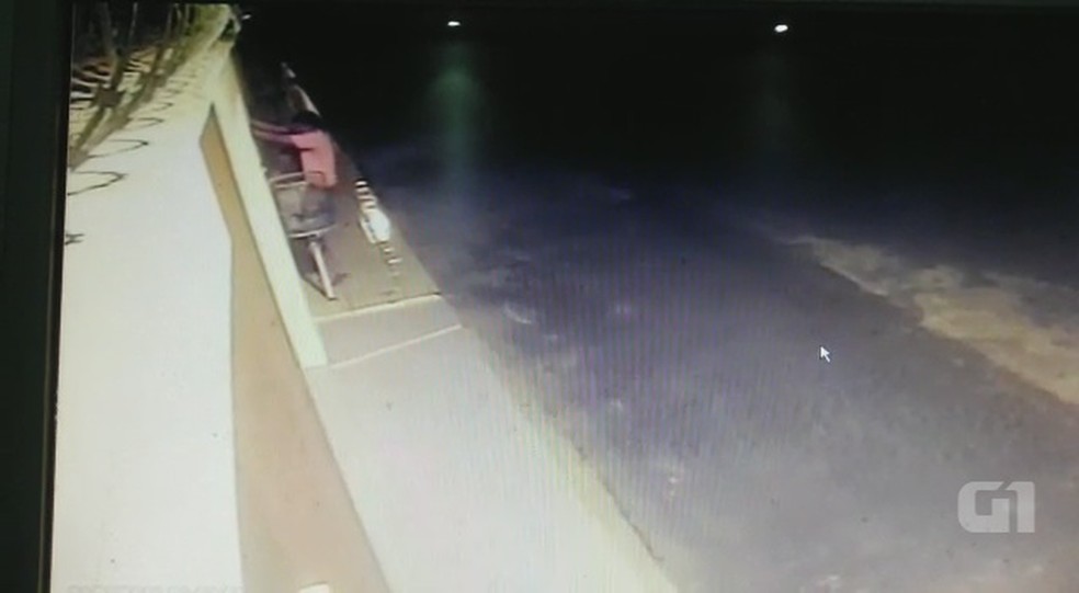 Homem sobe em muro e furta câmera de segurança no bairro Tucumã (Foto: Reprodução)