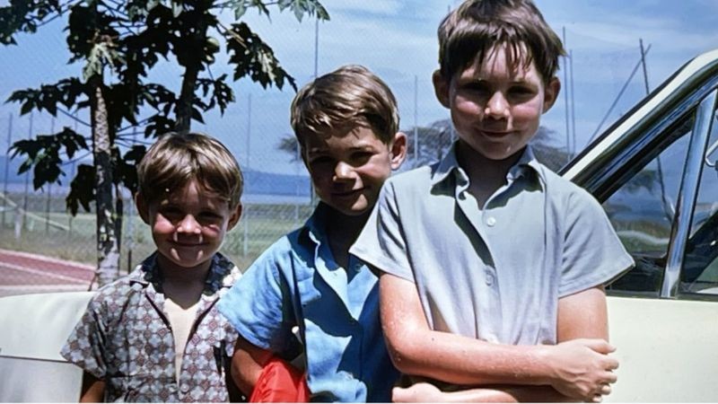 Kenneth, Christopher e Graham Townsend na Etiópia, no final de 1971 (Foto: Graham Townsend via BBC News )