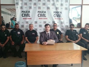 Coletiva Luciano Vidal delegado Polícia Civil (Foto: Luiz Felipe Falcão/G1)
