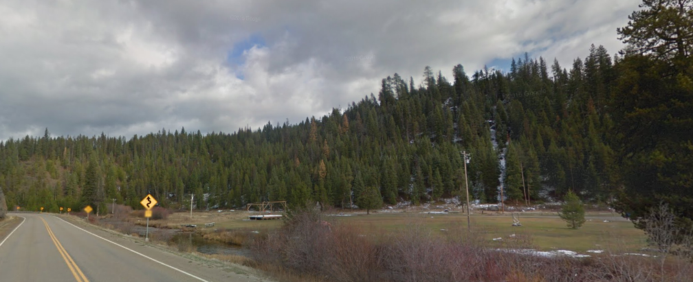 Bebê foi encontrado soterrado em floresta, em Montana, nos Estados Unidos (Foto: Reprodução/Google Maps)