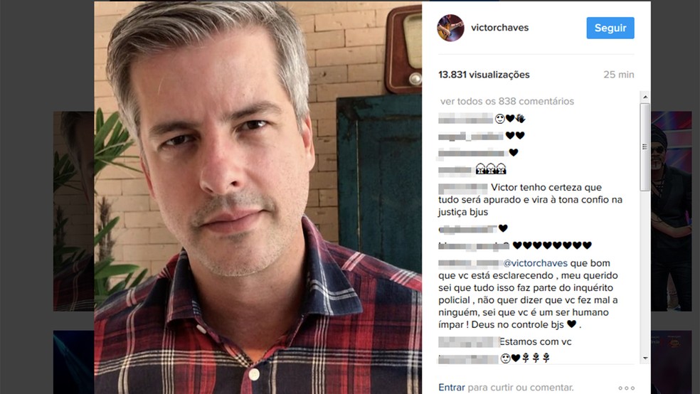 Após indiciamento, Victor se manifesta em rede social (Foto: Instagram/Reprodução)