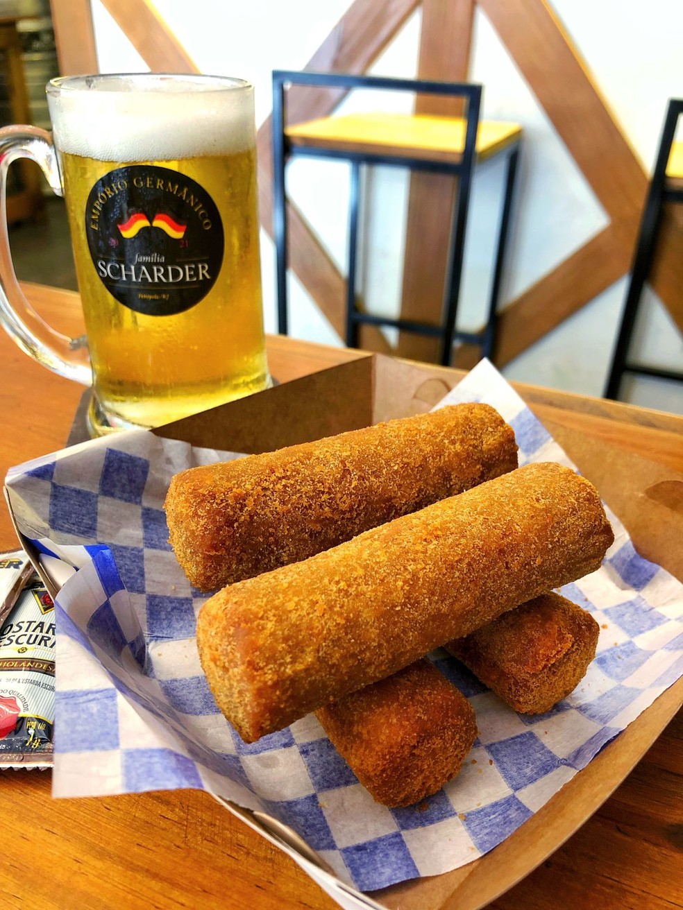 Croquete de carne assada, petisco alemão para ser degustado com cerveja, no Oktoberfest Rio 2022, na Marina da Glória  — Foto: Divulgação