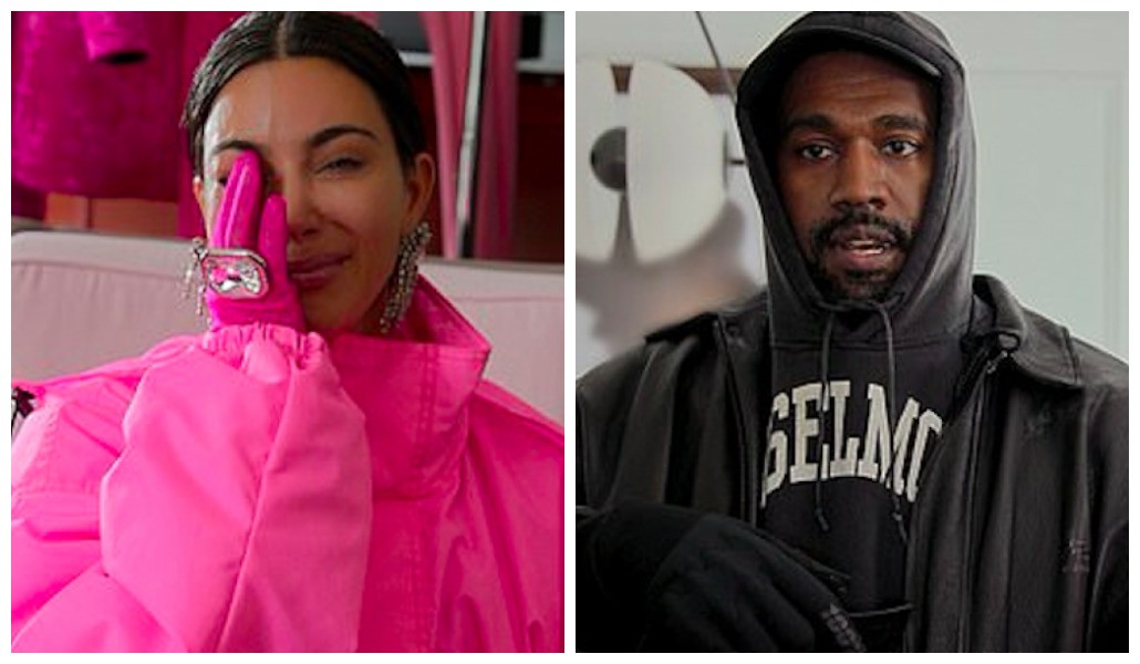 Kim Kardashian emocionada ao receber do ex-marido, o rapper Kanye West, o hard drive com todo o conteúdo íntimo filmado por ela no início dos anos 2000 (Foto: Reprodução)