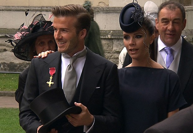 Alguns dos convidados ilustres: David Beckham e Victoria  (Foto: Getty Images)