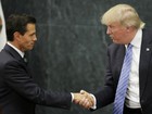 Trump se reúne com Peña Nieto no México e defende muro