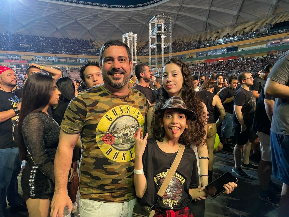 Fã de Guns N' Roses, pai passou amor pela banda aos filhos.  — Foto: Bianca Fatim/g1 AM