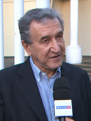 Carlos Alberto Parreira na missa do Capita (Foto: Reprodução SporTV)