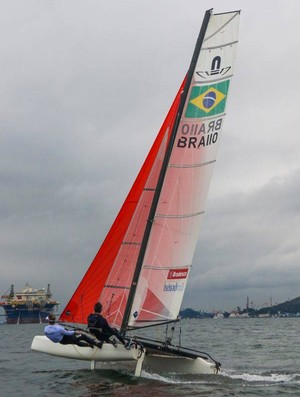 Melhor colocação brasileira foi o bronze no SKUD 18 (Foto: Fred Hoffmann)
