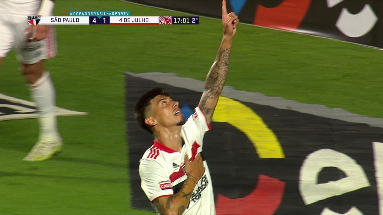 Rigoni faz primeiro gol pelo São Paulo contra o 4 de Julho