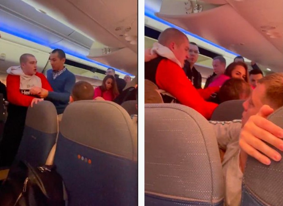 Vídeo mostra briga entre passageiros russos durante voo até Dubai