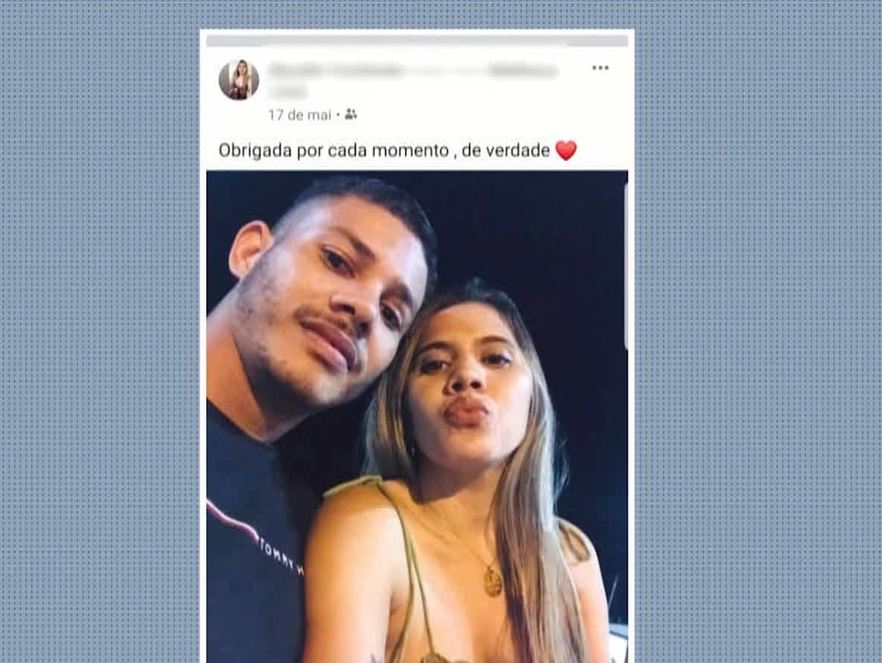 Casal compartilhava fotos e declarações de amor nas redes sociais — Foto: Reprodução/TV Clube