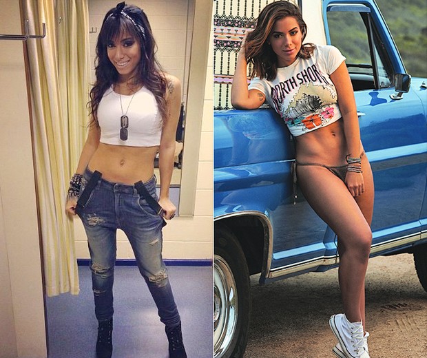 Anitta em 2012 e 2018 (Foto: Reprodução/ Instagram)