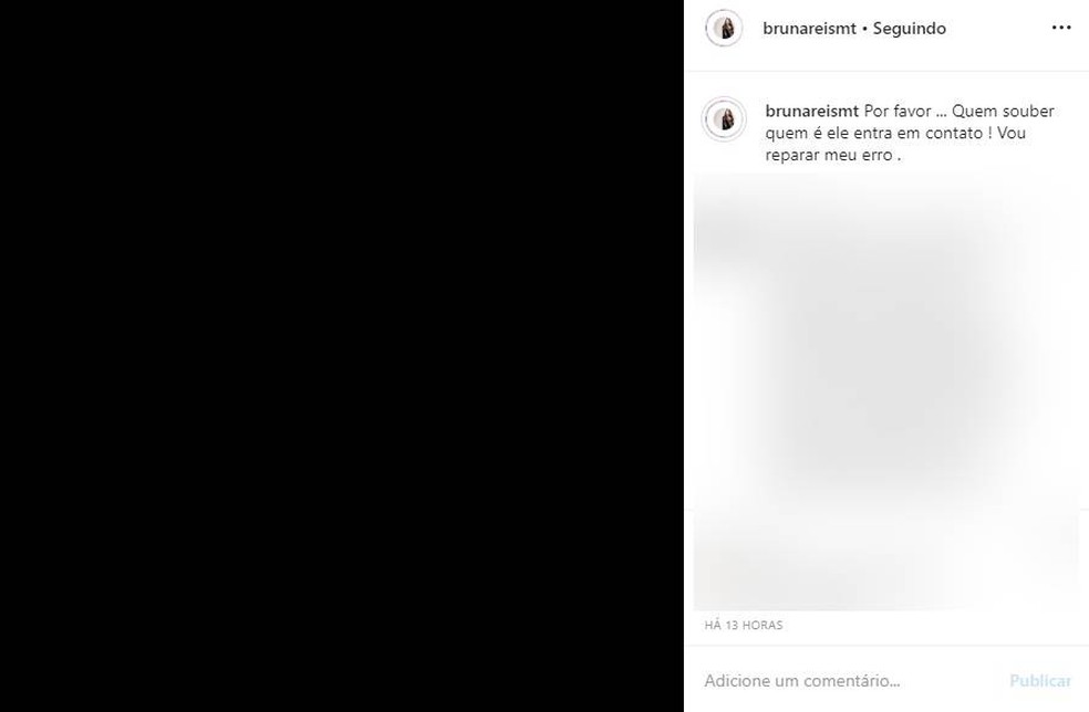 Ela postou uma mensagem pedindo desculpas — Foto: Instagram/ Reprodução