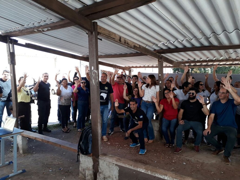 Agentes aprovaram greve nesta quarta-feira (9) em assembleia (Foto: Sindpss-MT/Divulgação)