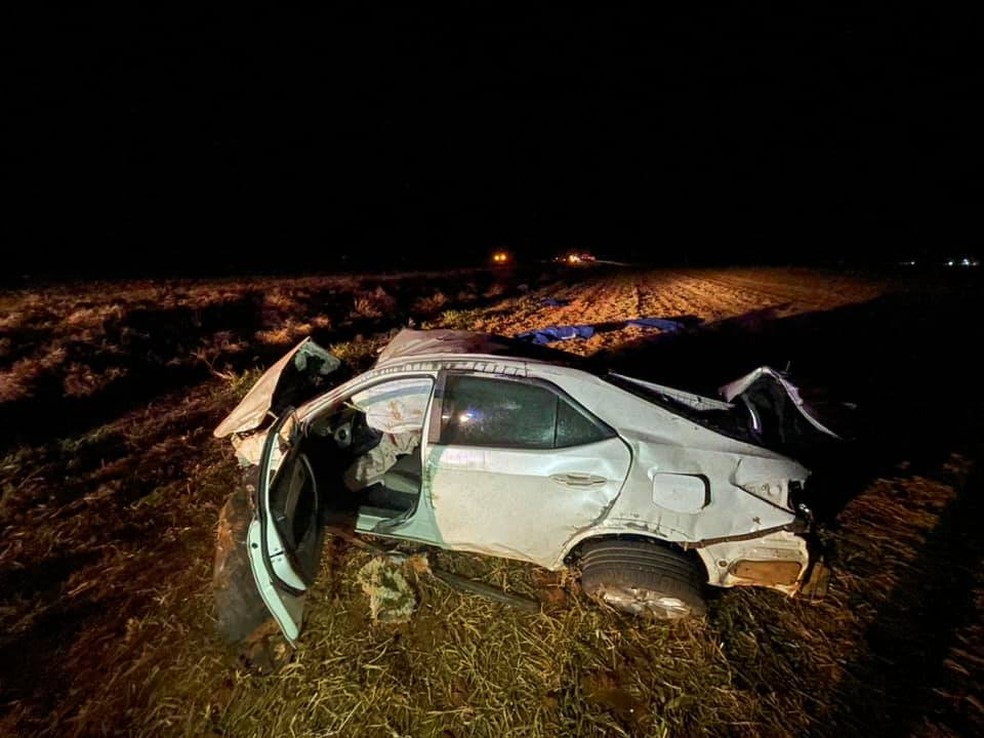 Seis pessoas morreram em acidente envolvendo dois carros em MT. — Foto: Reprodução/Portal Campo Novo