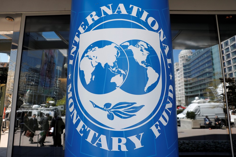 Logo do FMI em Washington, EUA — Foto: Reuters/Yuri Gripas