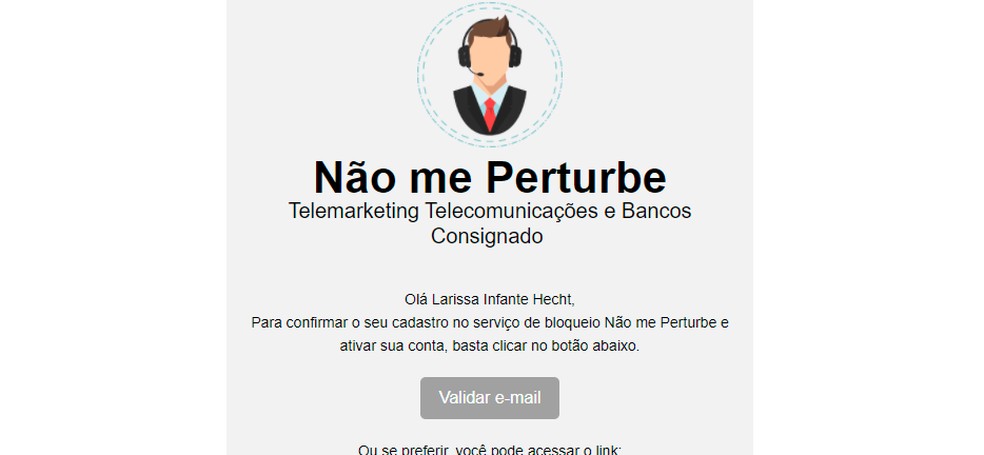Confirme o cadastro no site do Procon por e-mail — Foto: Larissa Infante/TechTudo