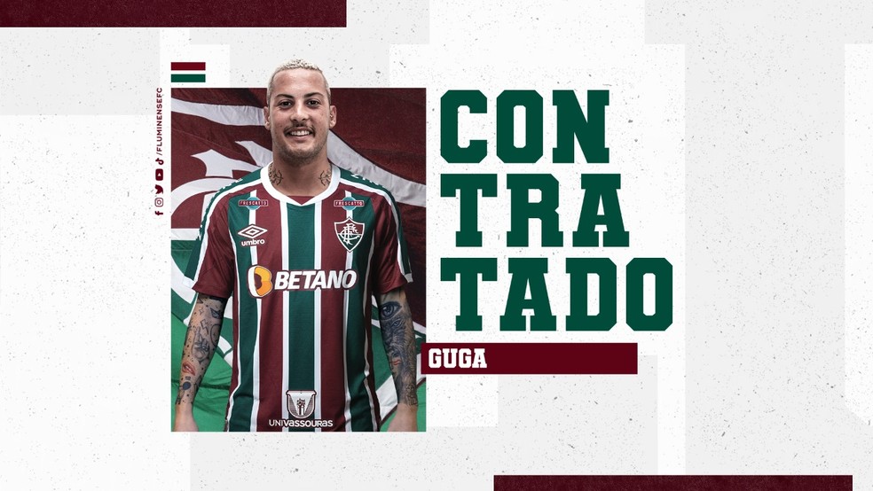 Fluminense anuncia Guga, ex-Atlético-MG — Foto: Divulgação/Fluminense