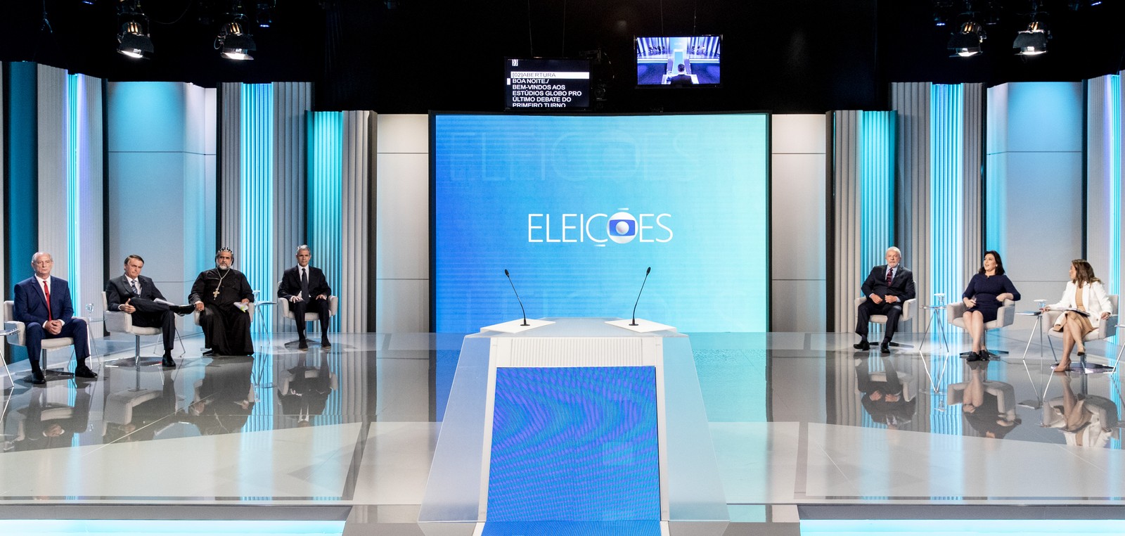 Debate na TV Globo — Foto: Reprodução / TV Globo