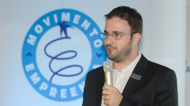 Rafael Bottós, cofundador da Welle Laser, durante a palestra no evento do Movimento Empreenda (Foto: Caio Cezar)