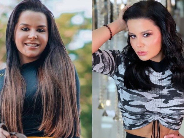 O antes e o depois de Maraísa (Foto: Reprodução/ Instagram)
