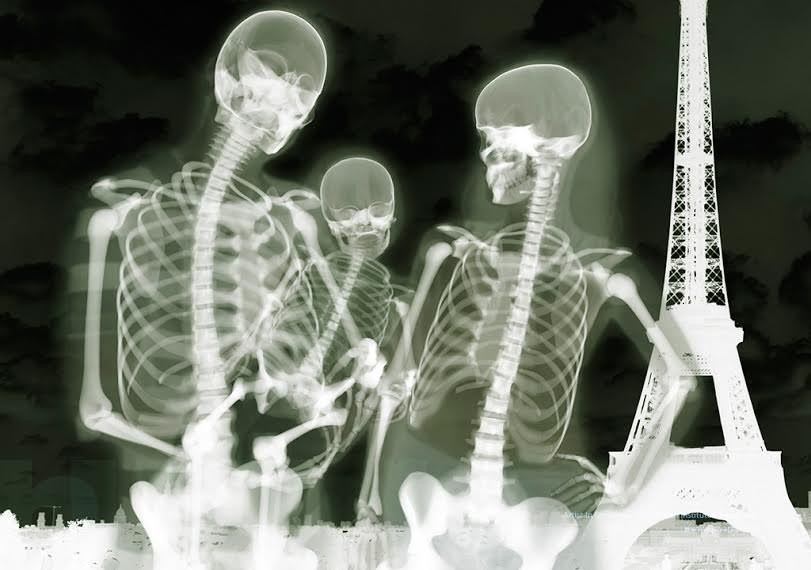 esqueletos em férias (Foto:  Hugh Turvey - reprodução)