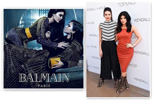 Kendall e Kylie Jenner, além de serem uma  das duplas de irmãs mais observadas pela mídia, estrelam juntas a nova campanha da Balmain