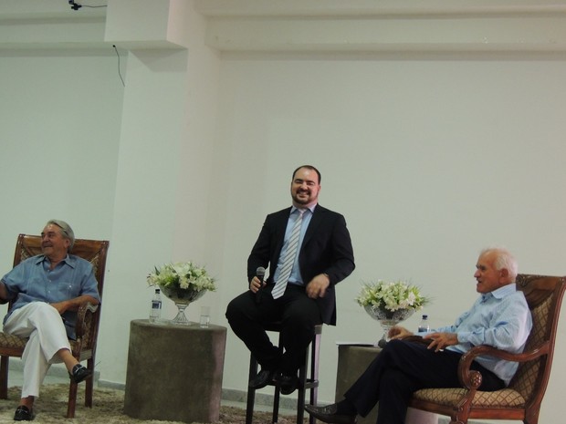 Dr. Marcelo Palmério, eu e Dr. Luiz Alberto Garcia 