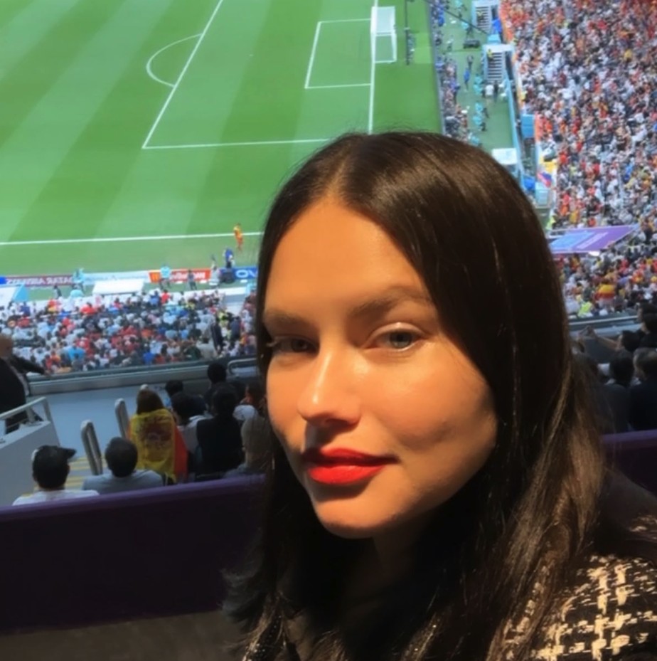 Adriana Lima na Copa do Qatar