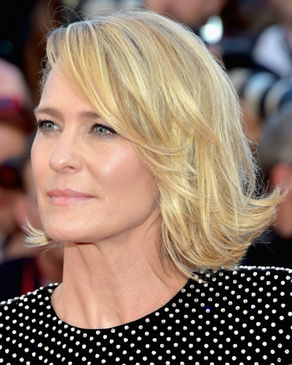 A atriz americana Robin Wright, de 51 anos o tapete vermelho de Cannes deste ano (Foto: Getty Images)