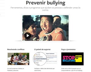 Facebook tamb?m lan?ou site destinado ? preven??o de bullying na internet (Foto: Reprodu??o)