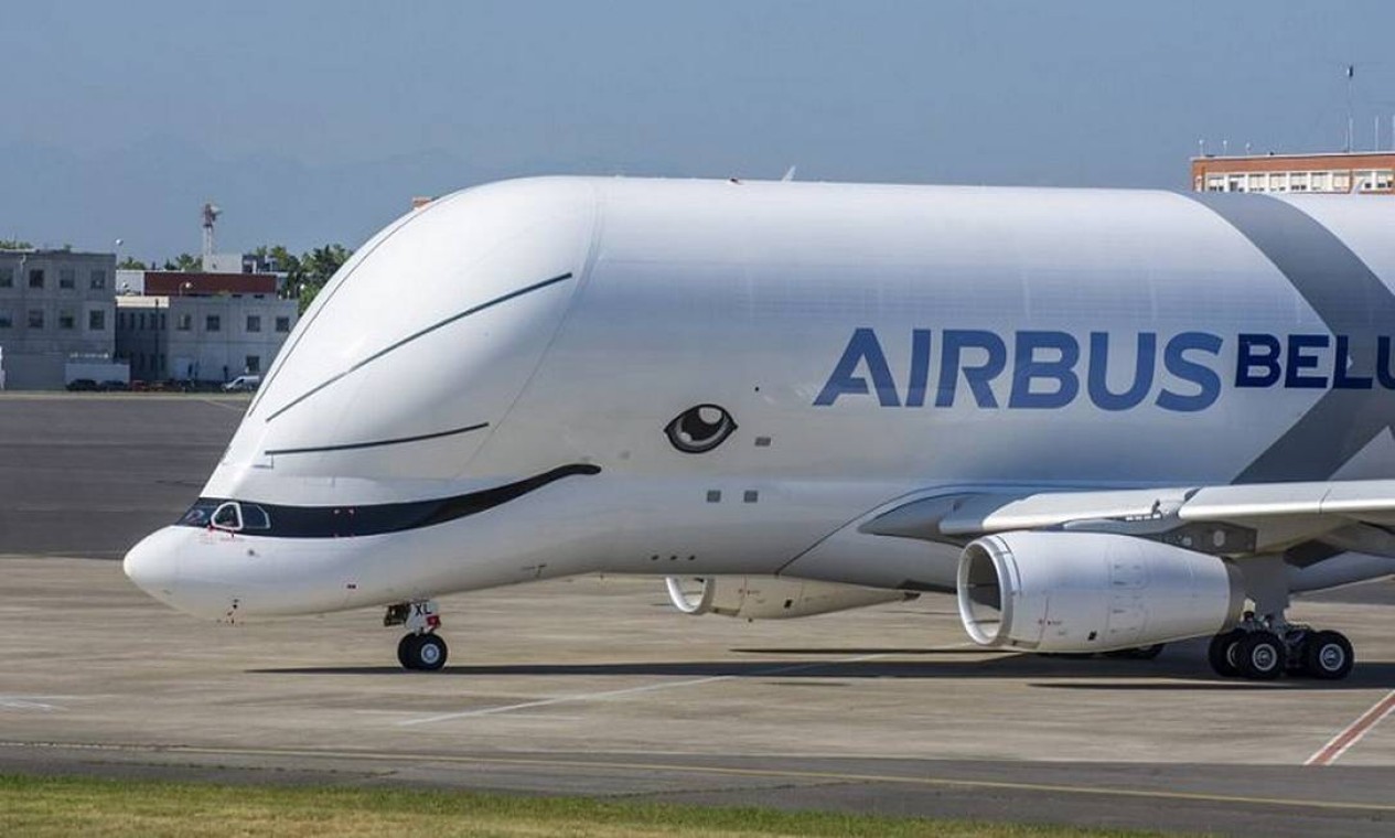 É um avião ou uma baleia? Aeronave Beluga, da Airbus — Foto: Arquivo (Divulgação)
