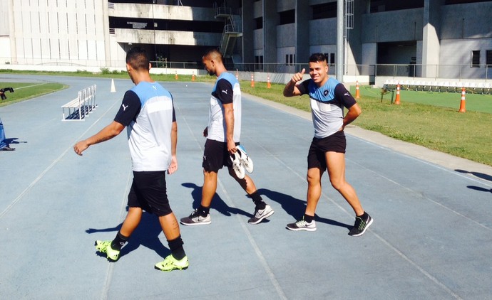 Botafogo treino Engenhão (Foto: Marcelo Baltar)