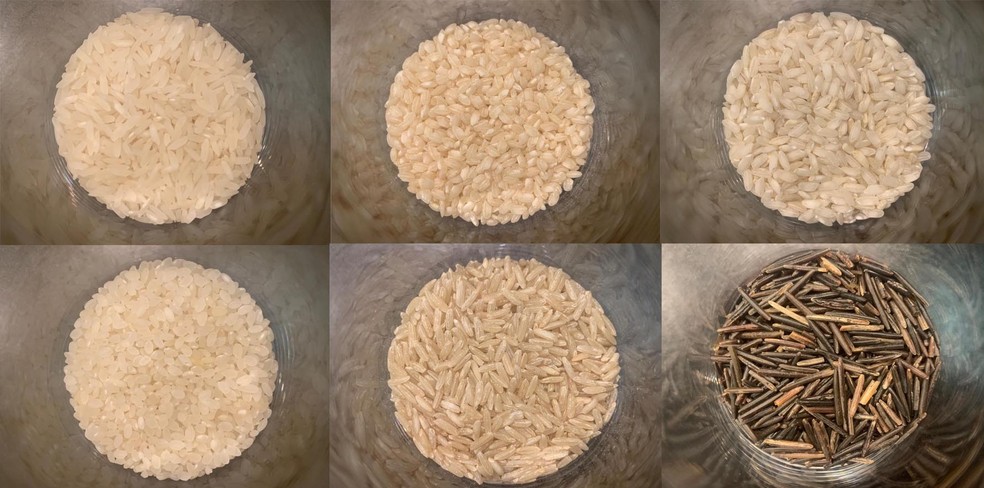 Diferentes tipos de arroz — Foto: Eduardo Lascane