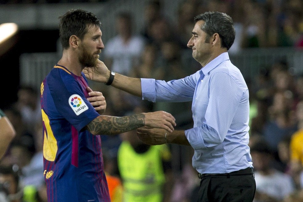 Ernesto Valverde está no Barcelona desde 2017 — Foto: Quique García/EFE