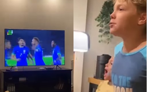 Carol Dantas mostra reação de Davi Lucca a gol de Neymar pela seleção brasileira