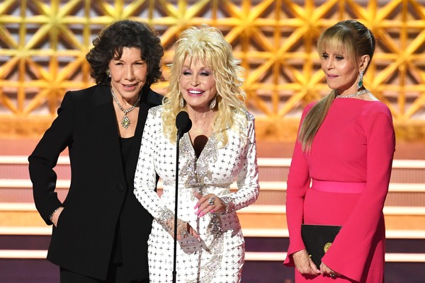As atrizes LillyTomlin, Dolly Parton e Jane Fonda (Foto: Getty Images)