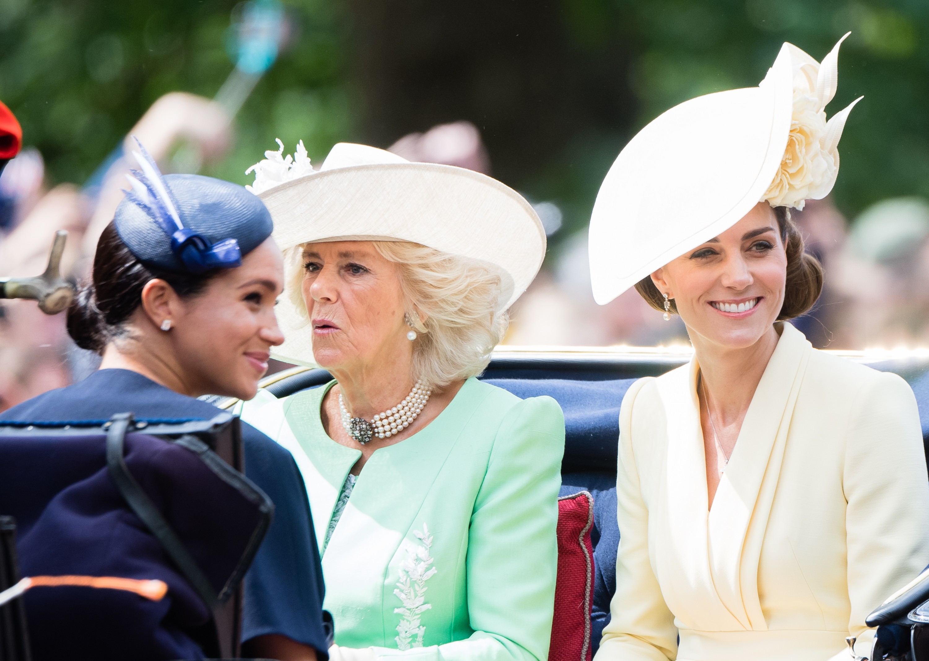 Meghan Markle, Camilla, Kate Middleton em evento da realeza em Londres em junho de 2019 (Foto: Getty Images)