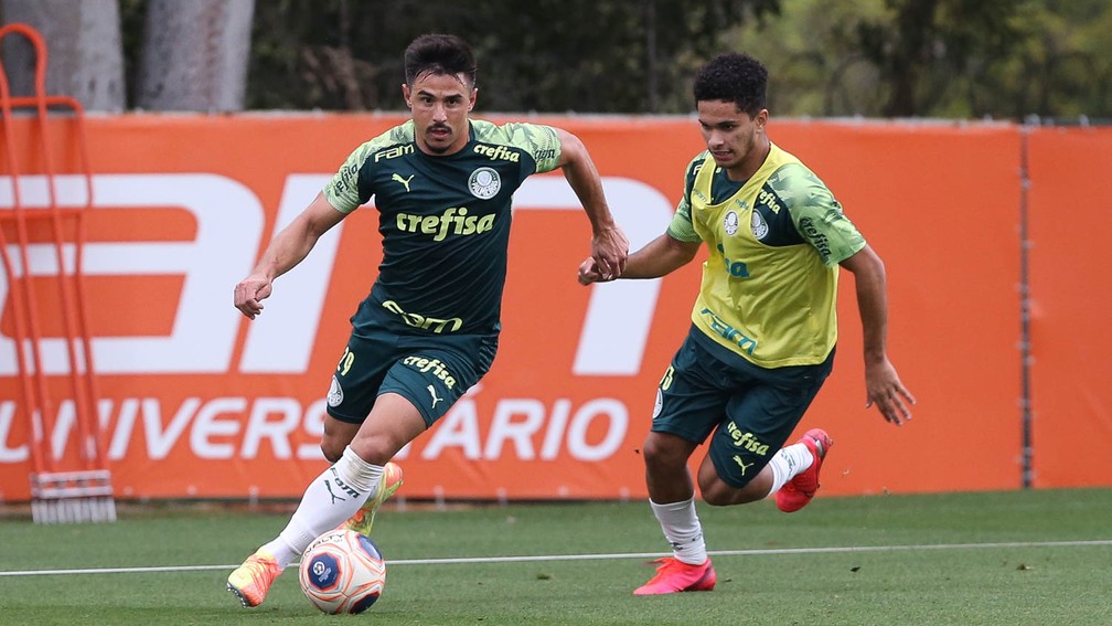 Willian e Gabriel Silva, atacantes do Palmeiras — Foto: Cesar Greco / Ag. Palmeiras