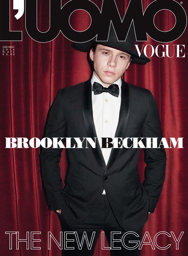 Brooklyn Beckahm na 'L'Uomo Vogue' de julho (Foto: Reprodução/Terry Richardson/Instagram)