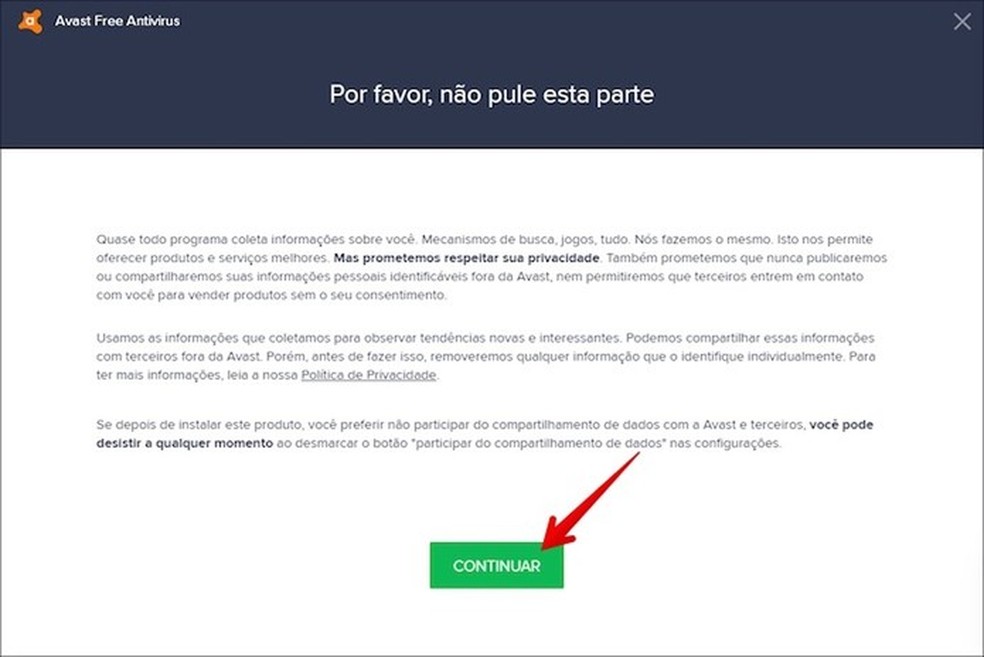 Instalando o Avast (Foto: Reprodução/Helito Bijora) — Foto: TechTudo