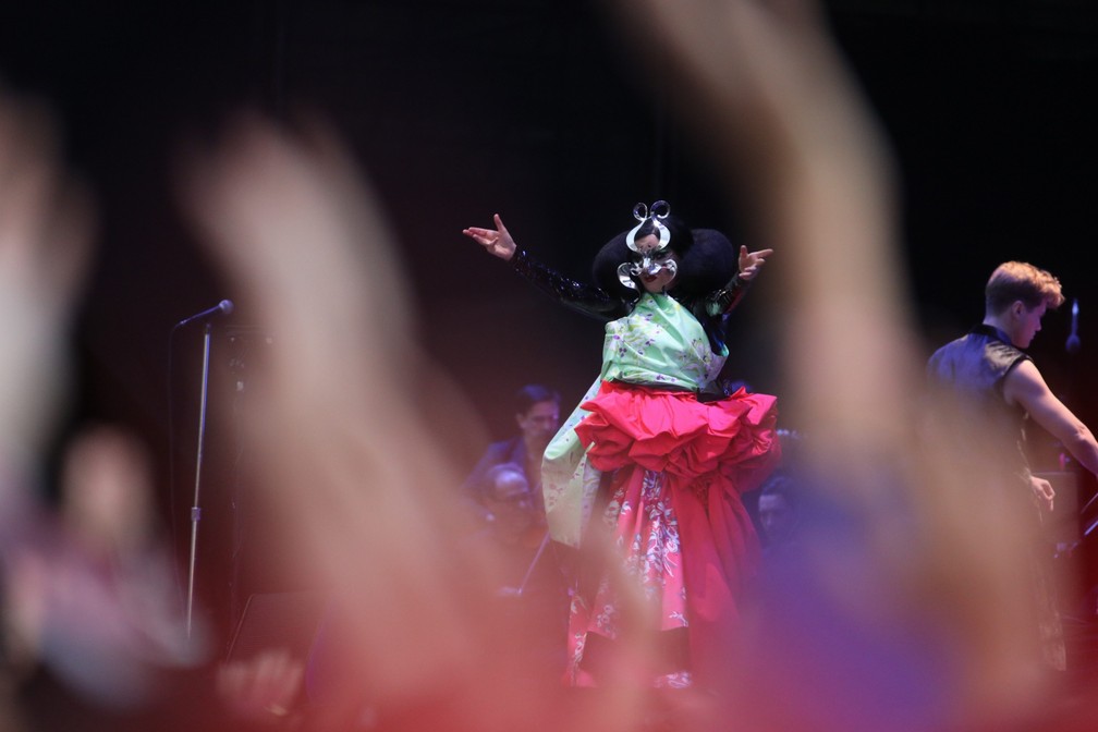 Björk no Primavera Sound — Foto: Fábio Tito / g1