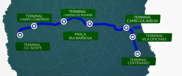 BRT no eixo leste-oeste deve recerber recursos (Foto: Divulgação/ Prefeitura de Curitiba)