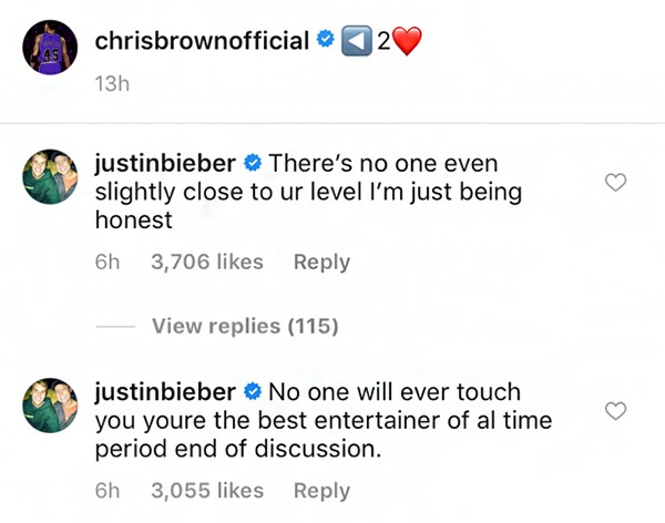 Chris Brown e Justin Bieber (Foto: Instagram)
