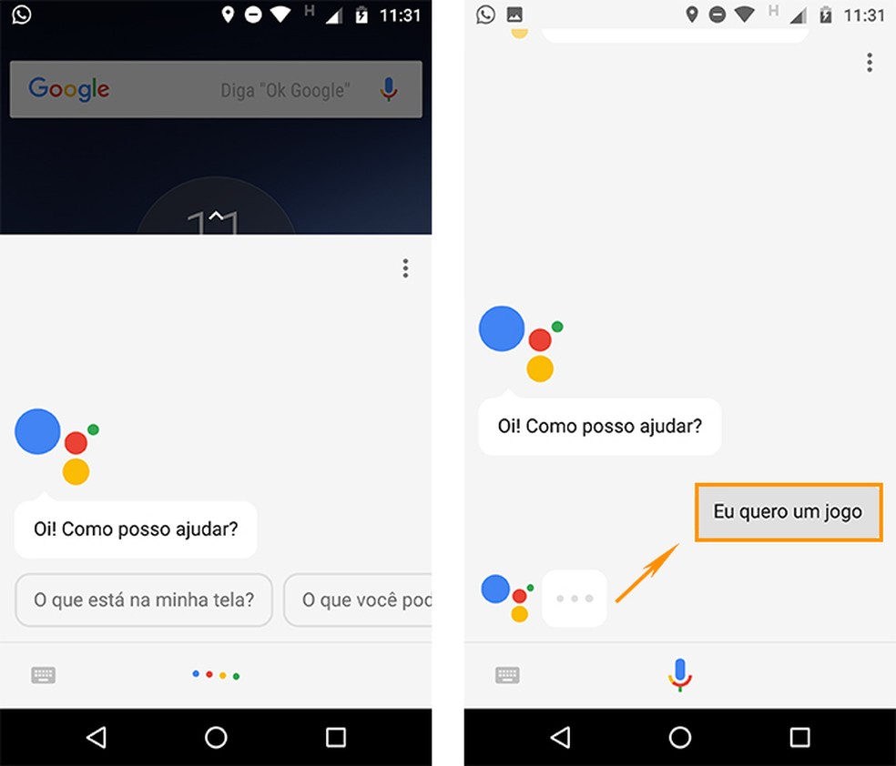 Encontre jogos no Android com o comando de voz (Foto: Reprodução/Barbara Mannara)