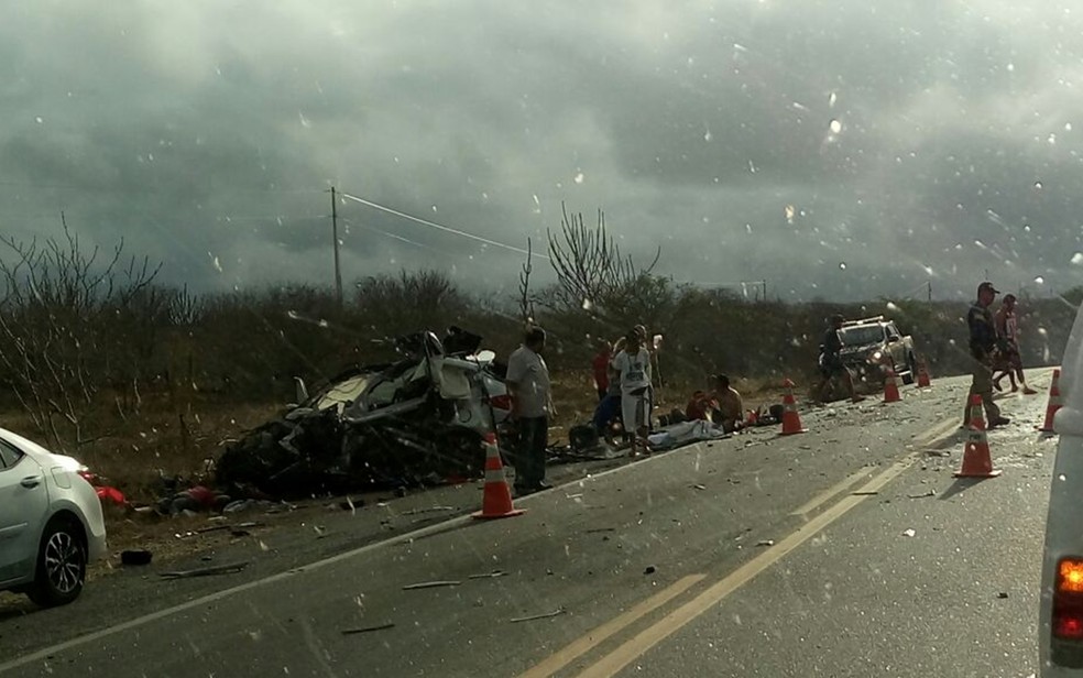 Acidente ocorreu na BR-230 , no km 197, em Soledade, no Cariri da PB (Foto: Pedro Neto/Arquivo Pessoal)