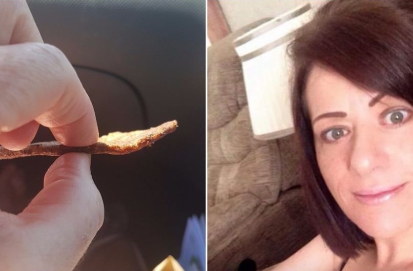 Sian e o hambúrguer ultrafino servido no McDonald's do País de Gales