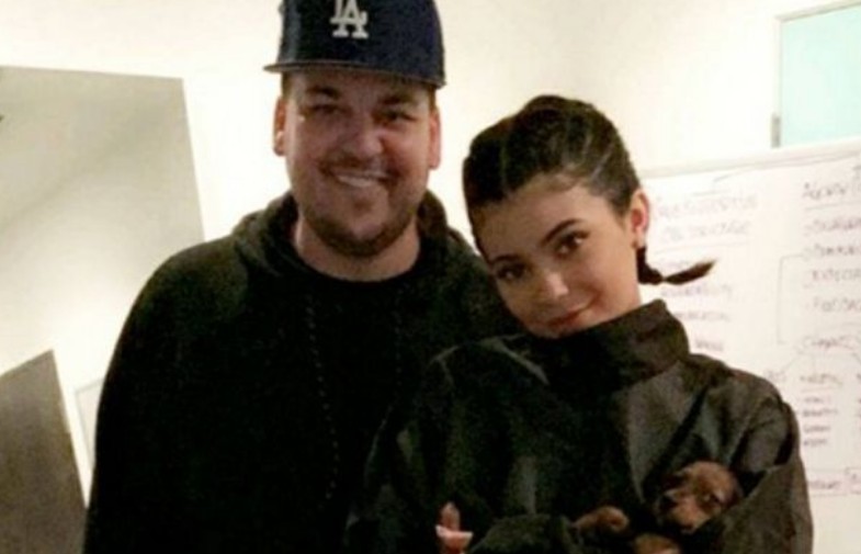 A socialite Kylie Jenner e o irmão Rob Kardashian (Foto: Instagram)