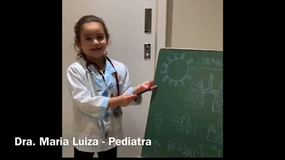 Nos vídeos, Malu também traz informações sobre o coronavírus — Foto: Reprodução/TV Cabo Branco