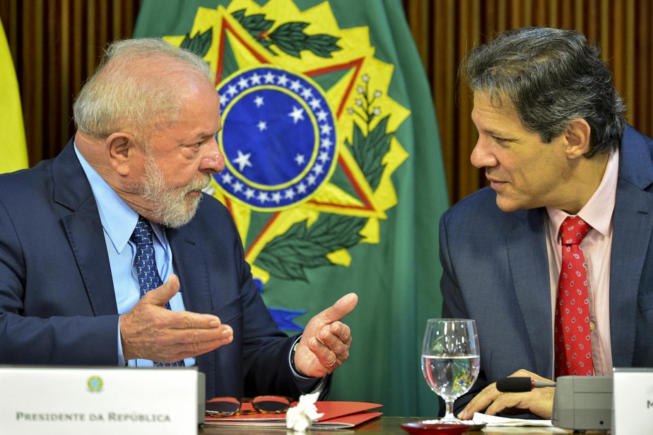 Presidente Luiz Inácio Lula da Silva e o ministro da Fazenda, Fernando Haddad